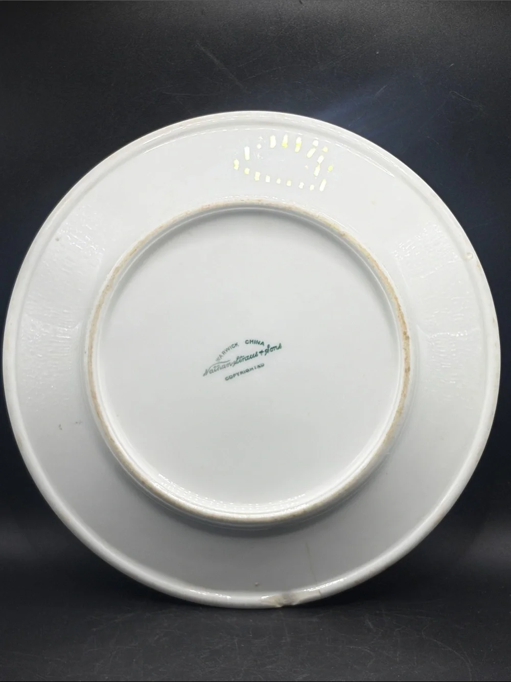 Warwick Nathan Straus & Sons Hunt Scene Silhouette Restaurant Ware Vintage Plate